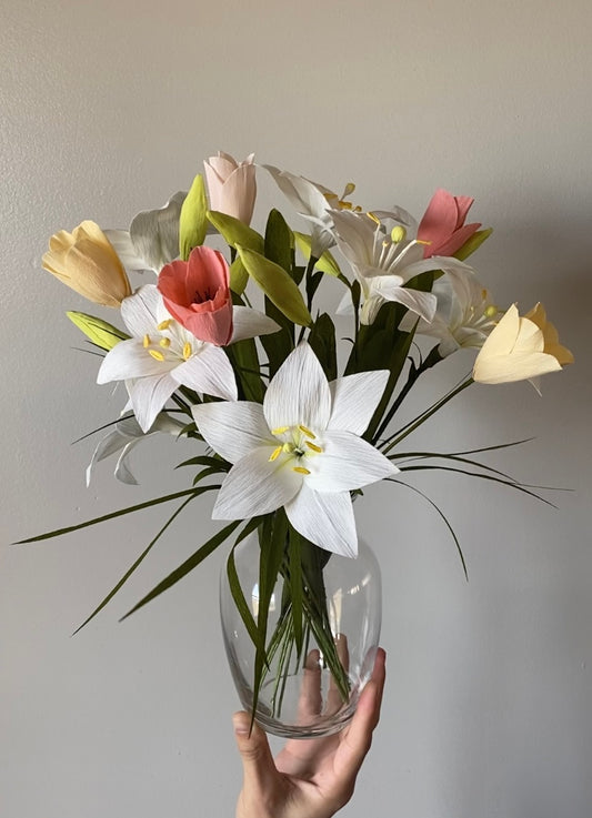 Easter Lily and Tulip arrangement